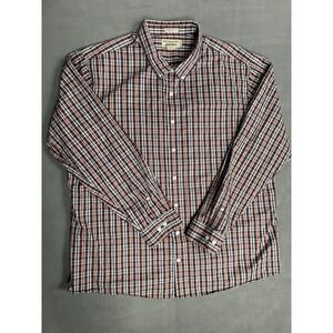 Duluth Trading Co Button Down Shirt Men Sz 2XL Wrinkle‎ Fighter Untucked Relaxed